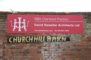 Church Hill Barn Site board