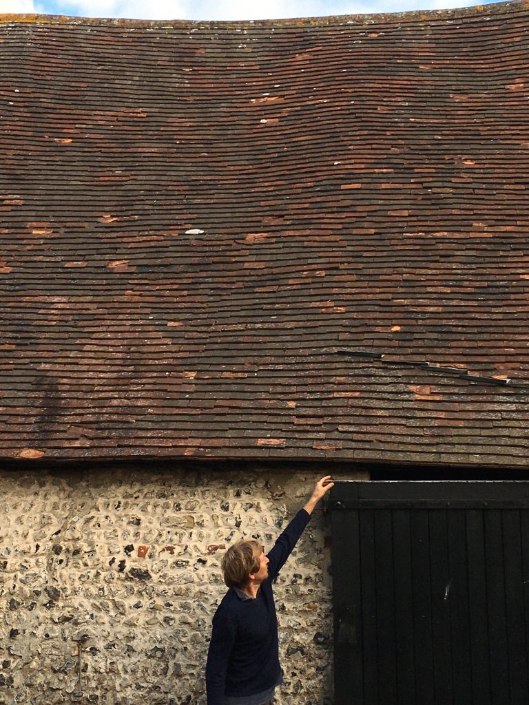 David Nossiter inspecting a Barn