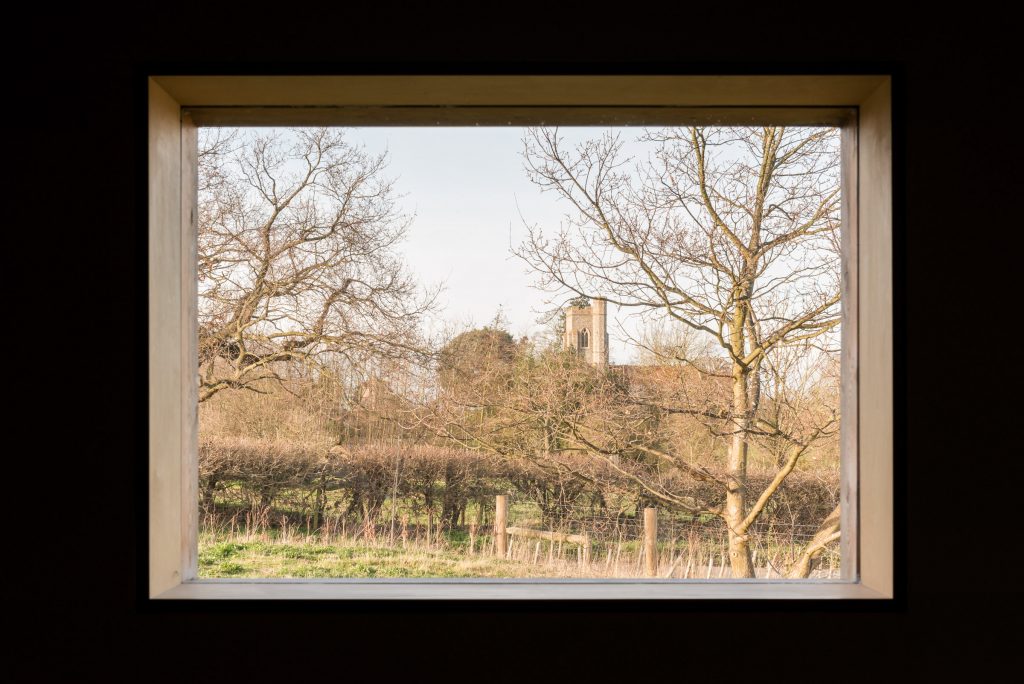 Framed views within the barn conversion