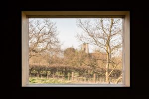Framed views within the barn conversion