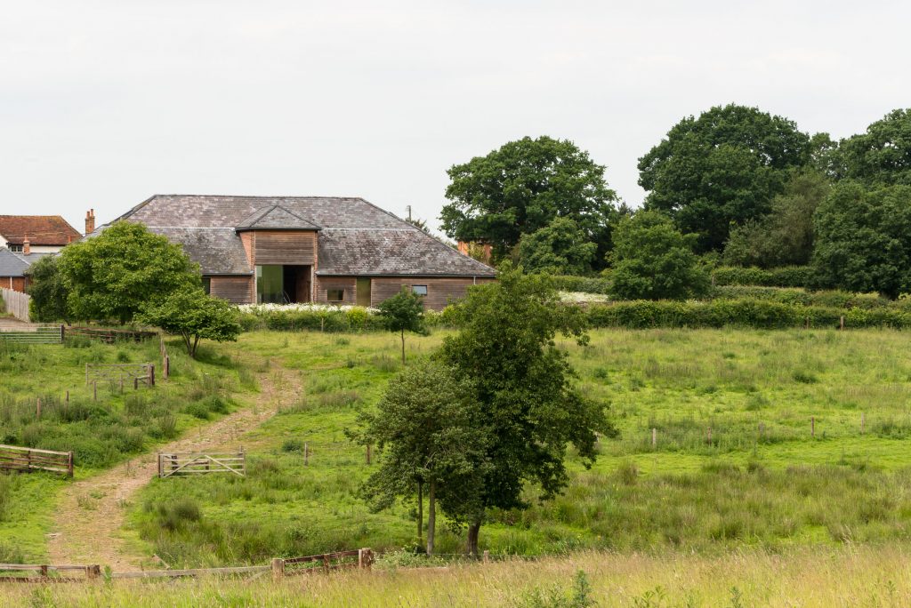 Barn conversion within the landscape